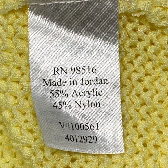Coldwater Creek sz L Knit Sweater Tank Round Neckline Yellow Acrylic Blend - Picture 6 of 7